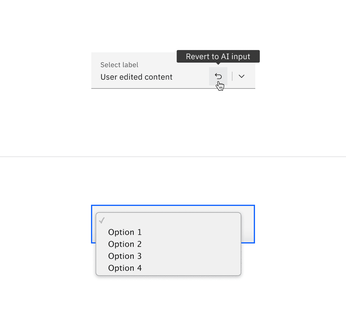 Enabled state of fluid select with AI reverted